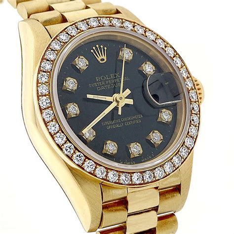 rolex women's 18k yellow gold president watch|Rolex lady Datejust 18 ct.